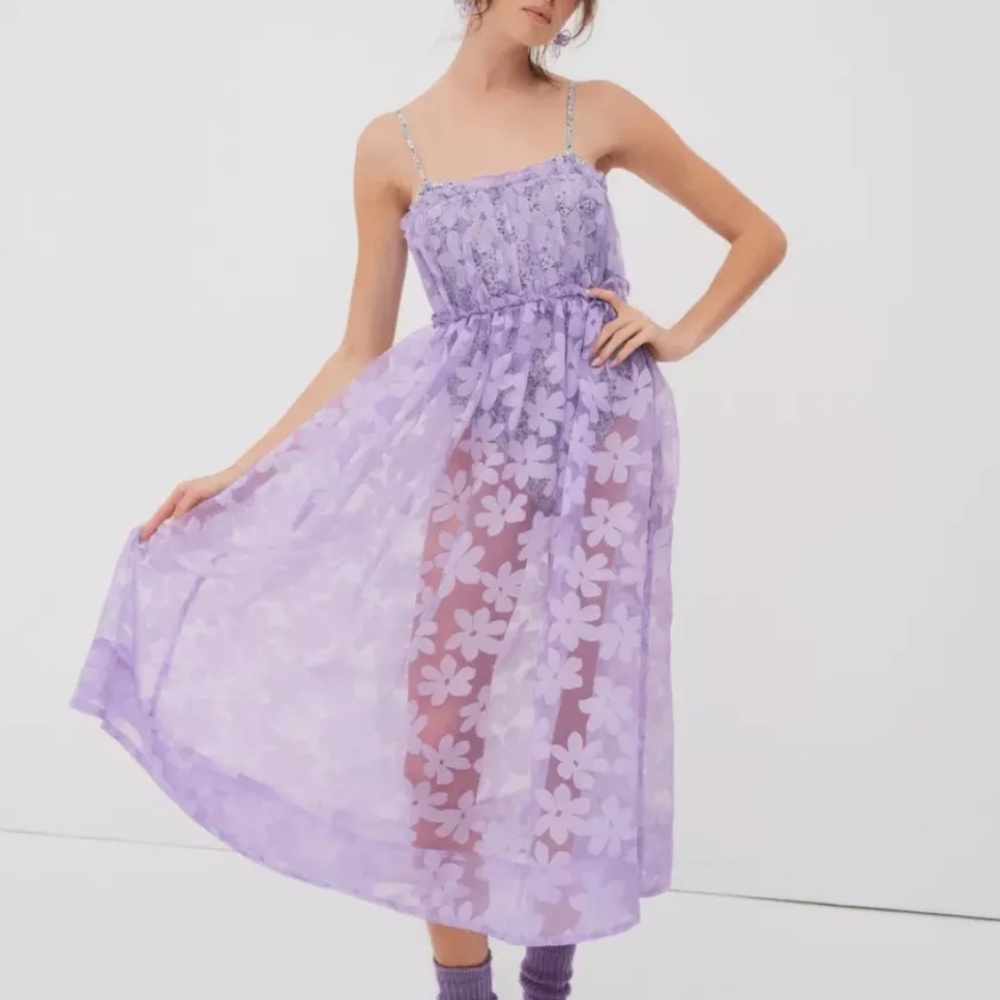 For Love and Lemons Purple Maxi Dress